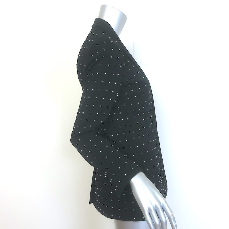 A.L.C. James Studded Blazer Black Stretch Crepe Size 2 One-Button Jacket