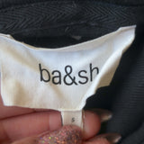 Ba&sh Bora Crystal-Embellished Hooded Sweatshirt Gray Size Small