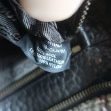 Prada Houndstooth Tweed Tote Bag Brown Leather-Trim Wool