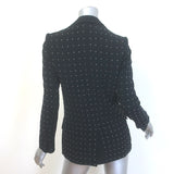 A.L.C. James Studded Blazer Black Stretch Crepe Size 2 One-Button Jacket