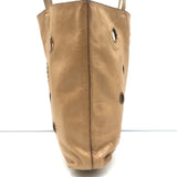 Prada Small Mirror Tote Bag Beige Leather