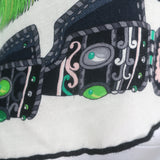 Hermes Sous L'Egide de Mars 140cm Cashmere-Silk Shawl Scarf Cream/Green