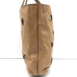 Prada Small Mirror Tote Bag Beige Leather