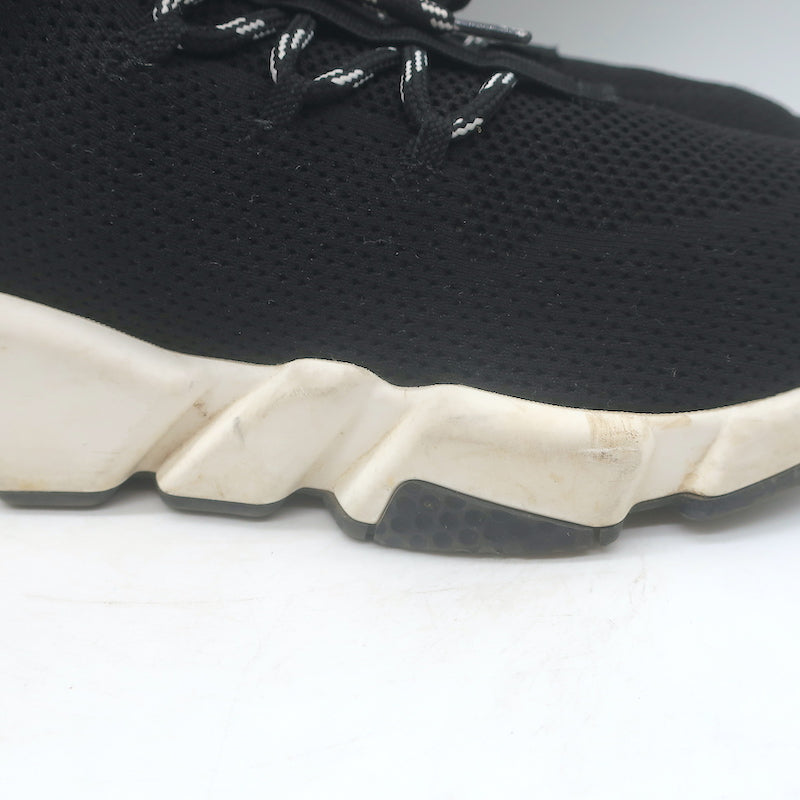 Balenciaga Speed Lace-Up Sock Sneakers Black Knit Size 38.5