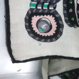 Hermes Sous L'Egide de Mars 140cm Cashmere-Silk Shawl Scarf Cream/Green