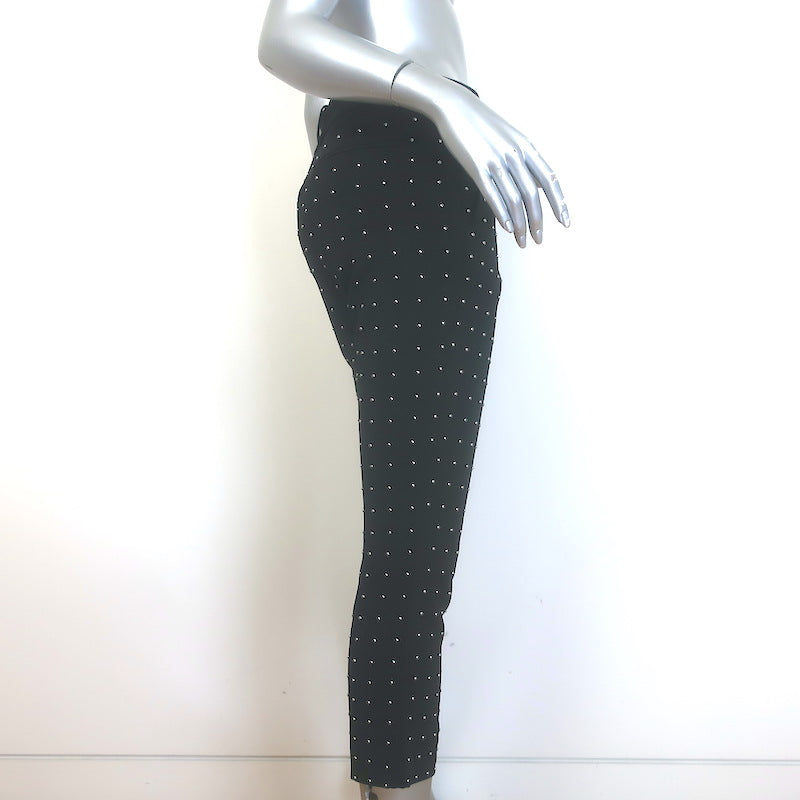 A.L.C. Studded Cropped Pants Black Stretch Crepe Size 0