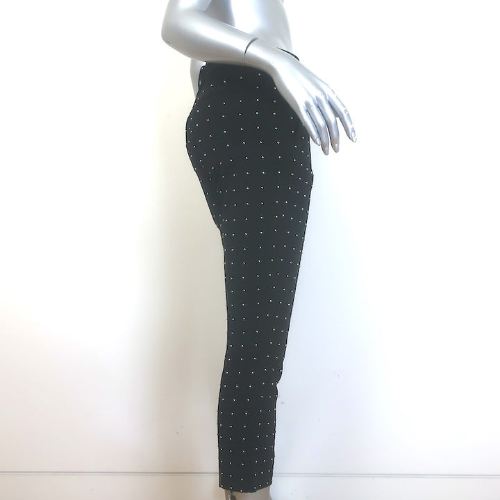 A.L.C. Studded Cropped Pants Black Stretch Crepe Size 0
