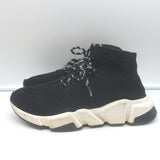 Balenciaga Speed Lace-Up Sock Sneakers Black Knit Size 38.5