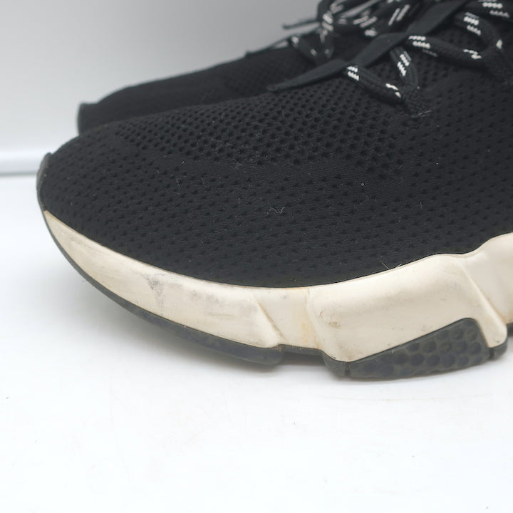 Balenciaga Speed Lace-Up Sock Sneakers Black Knit Size 38.5