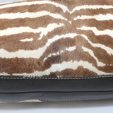 Gucci Jackie O Bouvier Hobo Brown Zebra Print Pony Hair Large Shoulder Bag