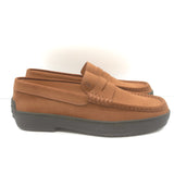 Tod's Driver Penny Loafers Brown Suede Size 8.5 NEW