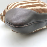 Gucci Jackie O Bouvier Hobo Brown Zebra Print Pony Hair Large Shoulder Bag