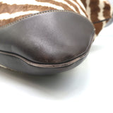 Gucci Jackie O Bouvier Hobo Brown Zebra Print Pony Hair Large Shoulder Bag