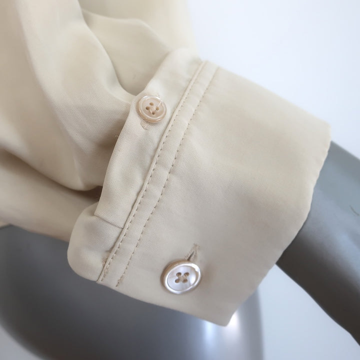 TWP Soon To Be Ex Cropped Shirt Beige Linen-Blend Size Extra Small/Small
