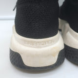Balenciaga Speed Lace-Up Sock Sneakers Black Knit Size 38.5