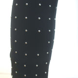 A.L.C. Studded Cropped Pants Black Stretch Crepe Size 0