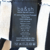 Ba&sh Elvis Off the Shoulder Striped Sweater Navy/Cream Cotton-Modal Size 0 NEW