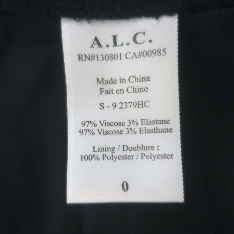 A.L.C. Studded Cropped Pants Black Stretch Crepe Size 0