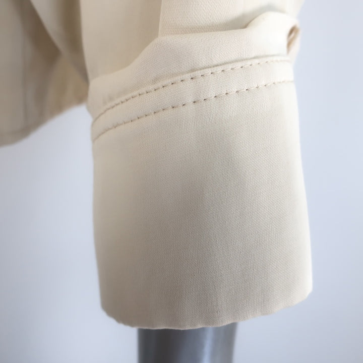 TWP Soon To Be Ex Cropped Shirt Beige Linen-Blend Size Extra Small/Small