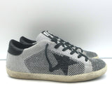 Golden Goose Superstar Lurex Knitted Sneakers Silver Size 38