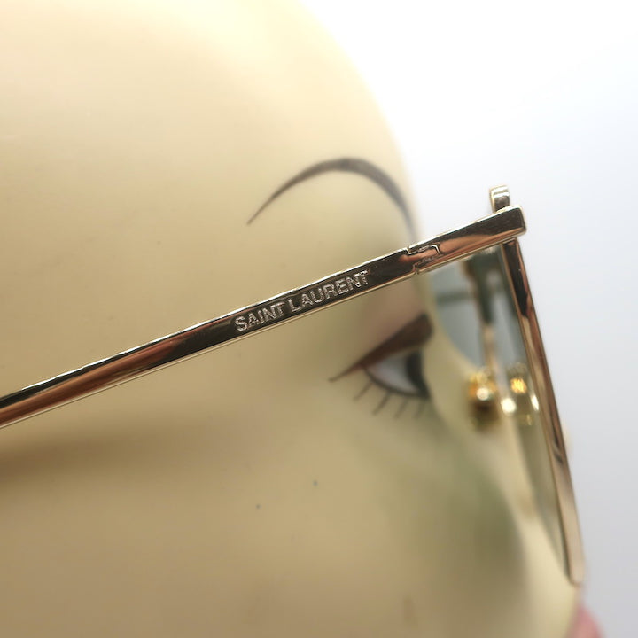 Saint Laurent SL1 Mask Sunglasses Gold 99mm