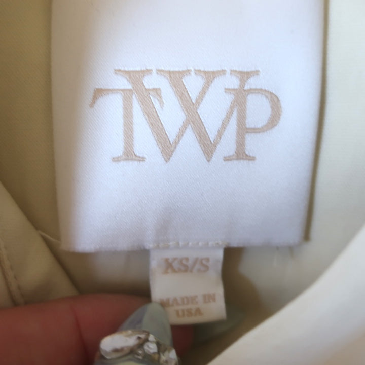 TWP Soon To Be Ex Cropped Shirt Beige Linen-Blend Size Extra Small/Small