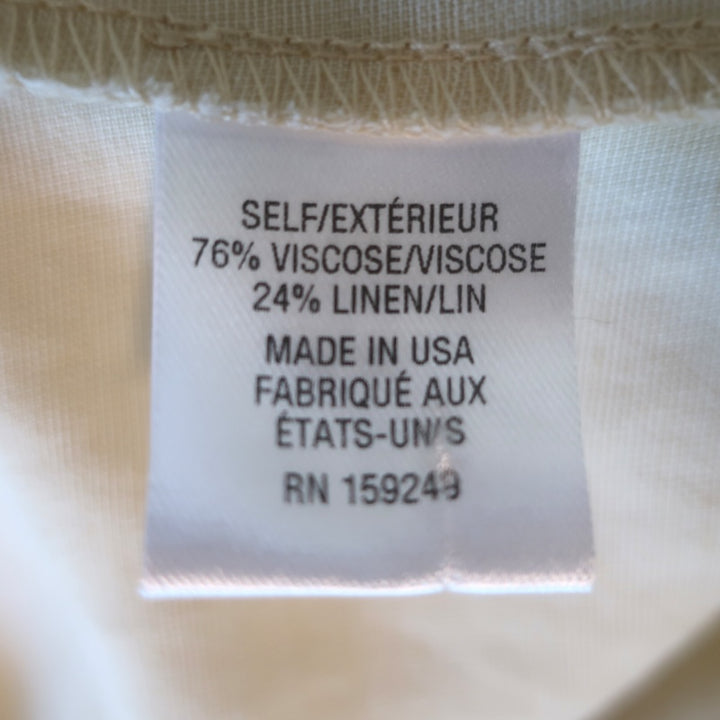 TWP Soon To Be Ex Cropped Shirt Beige Linen-Blend Size Extra Small/Small