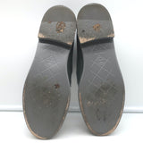 Chanel Quilted Flap CC Turnlock Loafers Gray Leather Size 37.5