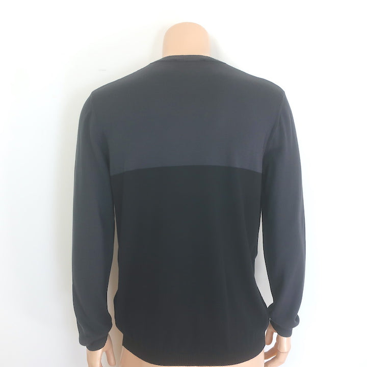 Fendi Monster Eyes Intarsia Knit Crewneck Sweater Black/Gray Size 48