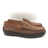 Tod's Driver Penny Loafers Cocoa Brown Suede Size 9 NEW