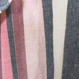 Ulla Johnson Puff Sleeve Ruffled Bib Top Pink Metallic Striped Cotton Size 0