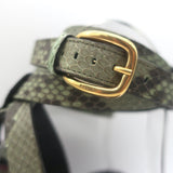 Gucci Lifford Snakeskin Ankle Wrap Sandals Burgundy/Olive Size 37.5 NEW