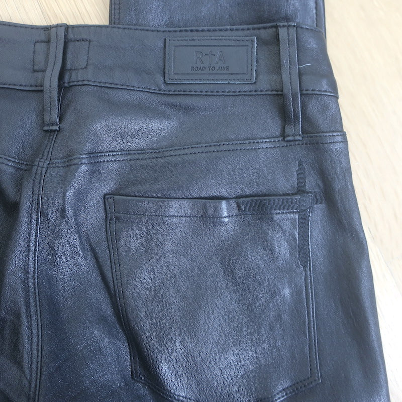 RtA Prince Leather Pants Mystic Black Size 24