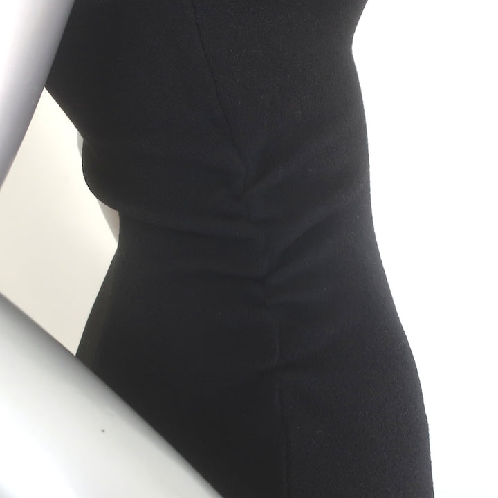 Proenza Schouler Cora One-Shoulder Maxi Dress Black Pleated Chiffon Size 6 NEW