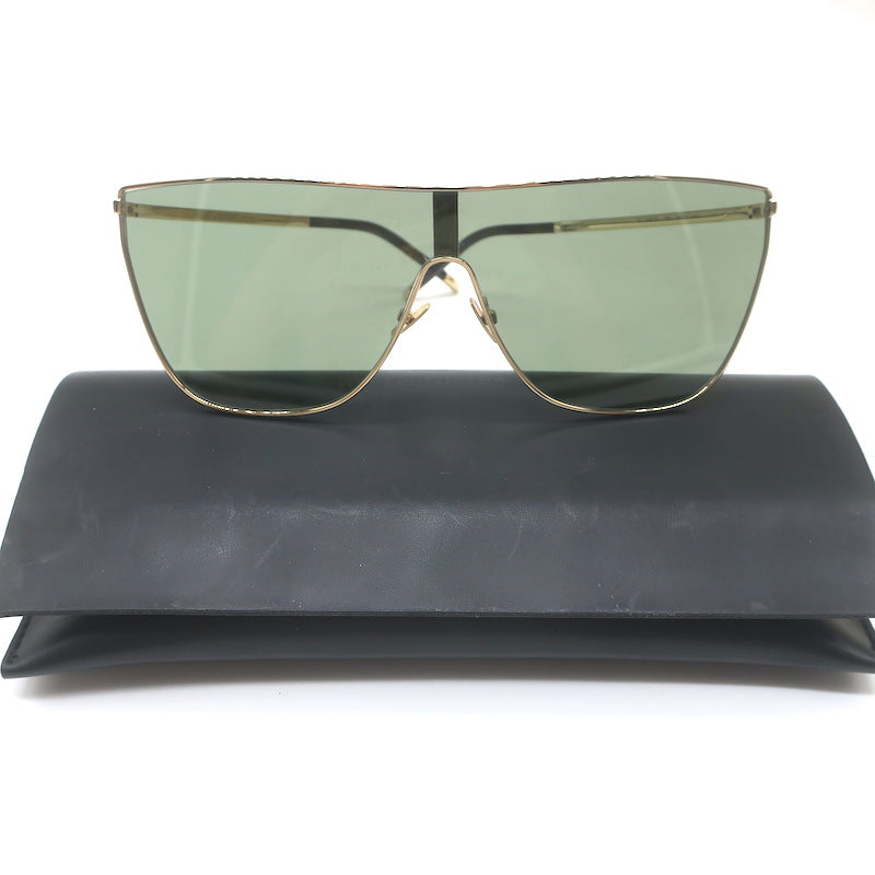 Saint Laurent SL1 Mask Sunglasses Gold 99mm