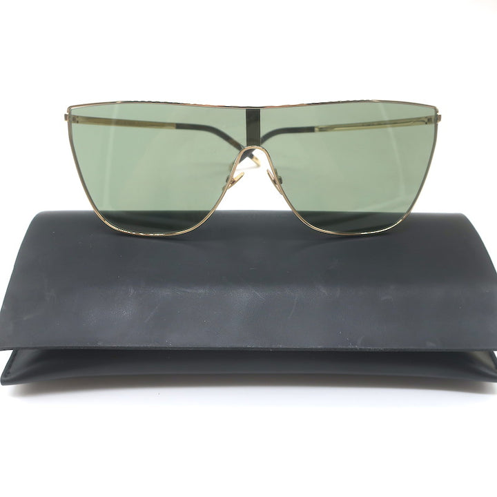 Saint Laurent SL1 Mask Sunglasses Gold 99mm
