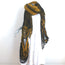 Balenciaga Oversized Shredded Knit Scarf Yellow/Black Ribbed Wool