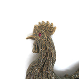 Gucci GG Pearl Chinese New Year Rooster Keychain Gold with Crystals