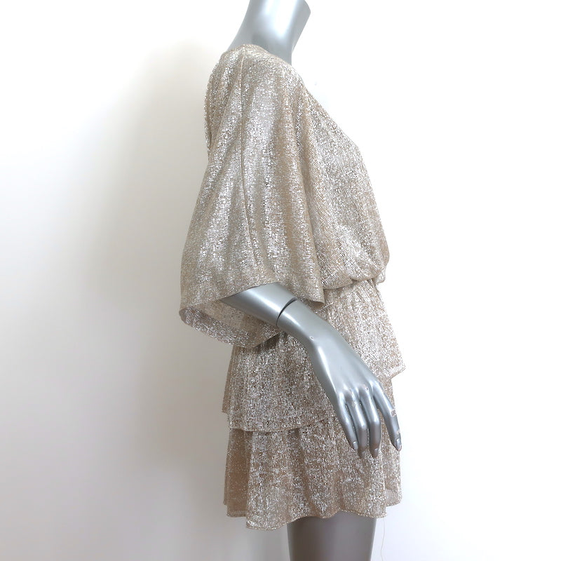 iro gold dress IRO Niara Mini Dress in Metallic Gold