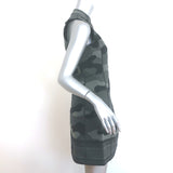 Christian Dior Camouflage Zip-Front Mini Dress Olive Gray Size US 8 NEW