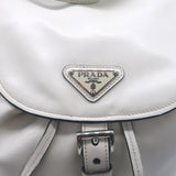 Vintage Prada Large Cinch Backpack Cream Leather