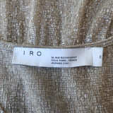 IRO Wide Blouson Mini Dress Gold Metallic Size 34
