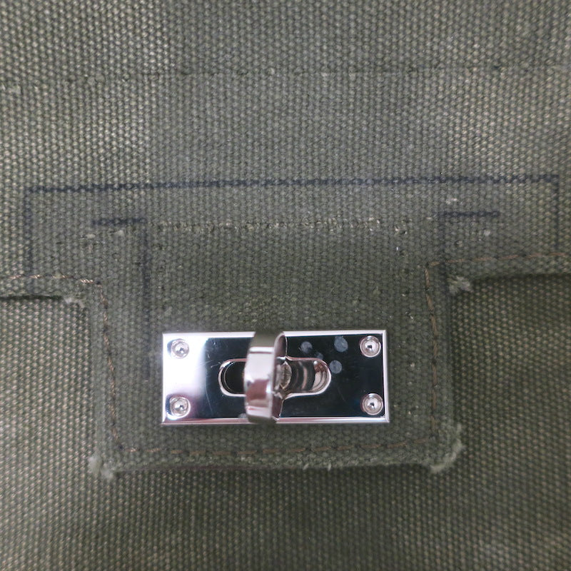 READYMADE Extra Large Doll Bag Army Green Recycled Canvas