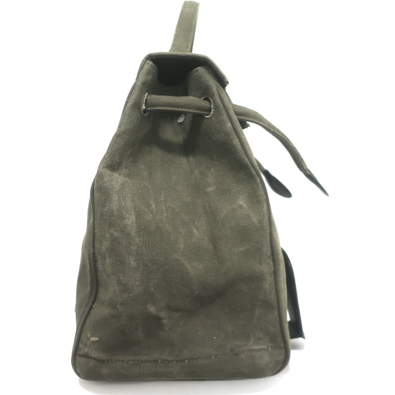 READYMADE Extra Large Doll Bag Army Green Recycled Canvas