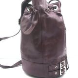 Saint Laurent Rider Bucket Bag Bordeaux Leather Medium Crossbody