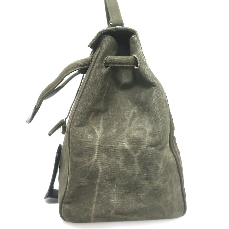 READYMADE Extra Large Doll Bag Army Green Recycled Canvas