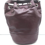 Saint Laurent Rider Bucket Bag Bordeaux Leather Medium Crossbody
