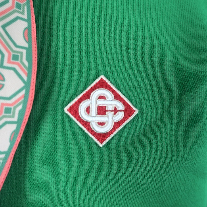 Casablanca Scarf Tie Hoodie Sweatshirt Green French Terry Size Medium