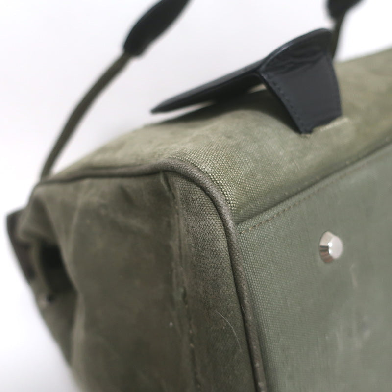 READYMADE Extra Large Doll Bag Army Green Recycled Canvas