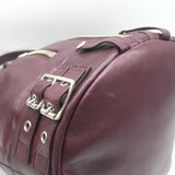 Saint Laurent Rider Bucket Bag Bordeaux Leather Medium Crossbody